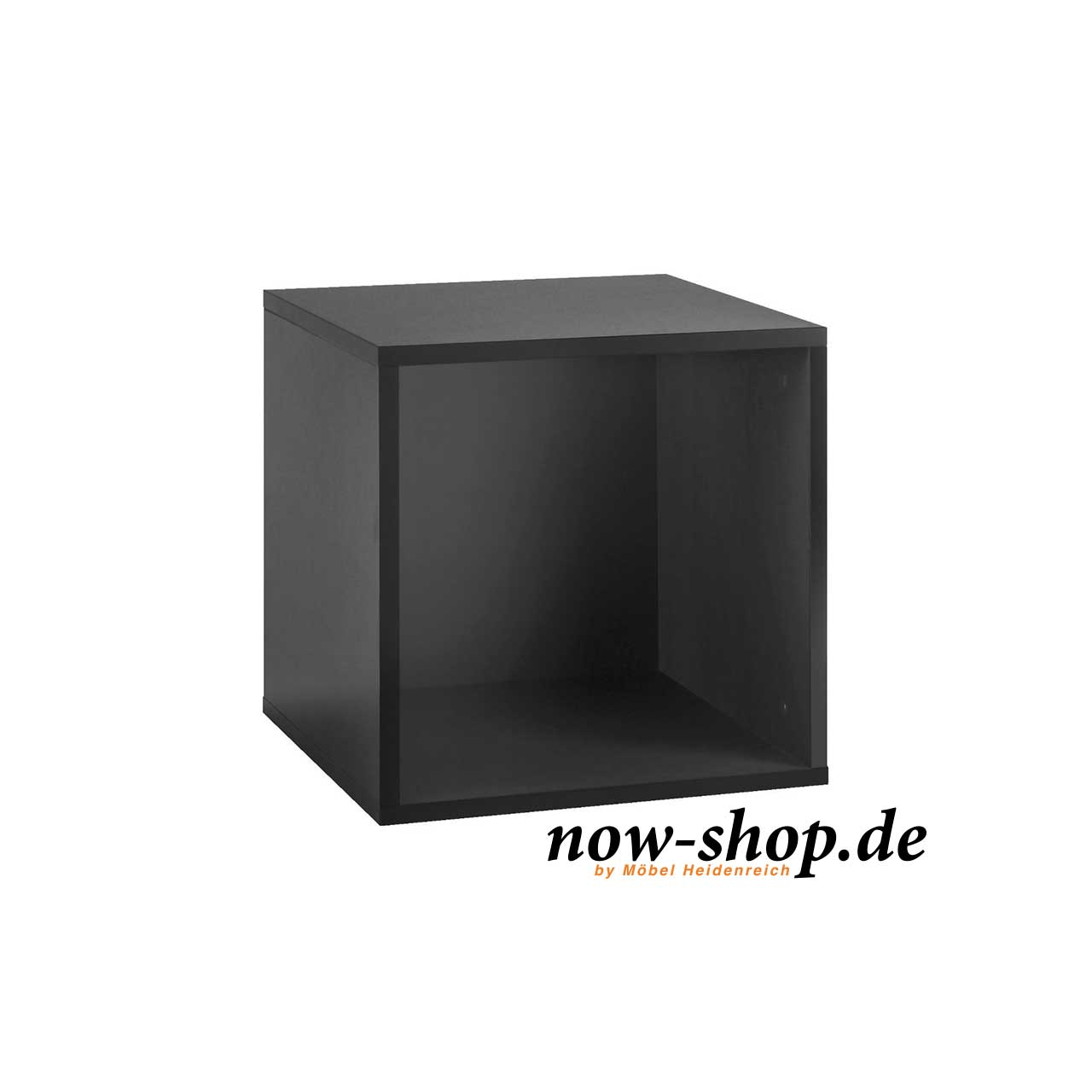 now! by hülsta - to go box 7036 grau Kleine quadratische graue Box, die vorne offen ist.