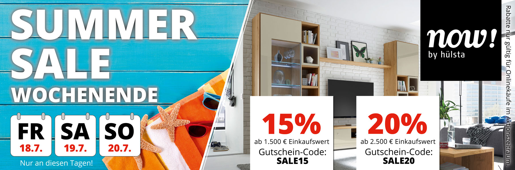 Summer Sale – vom 18. bis 20. Juli 2025! Nur an diesen Tagen hier im Onlineshop. 15% Rabatt ab 1.500€ Einkaufswert mit Gutschein-Code SALE15. 20% Rabatt ab 2.500€ Einkaufswert mit Gutschein-Code SALE20.