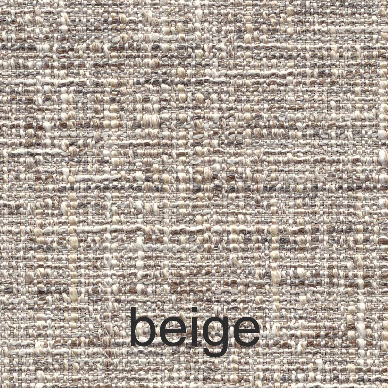 Detailansicht Stoffmuster Strukturstoff hellbeige. Stoffmuster Hellbeige: Detailansicht der Stoffstruktur mit Fäden in verschiedenen Beigetönen und Brauntönen.